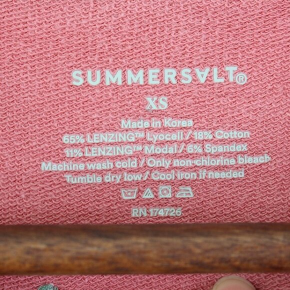 Summersalt The Softest French Terry Relaxed Crew Sweater Rose Size XS Embroidery - Picture 5 of 6
